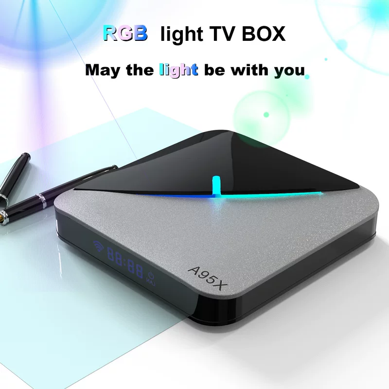 A95X F3 AIR приставка сет-топ box S905X3 сетевой проигрыватель ТВ BOX Android 9.0 внешнеторговая коробка