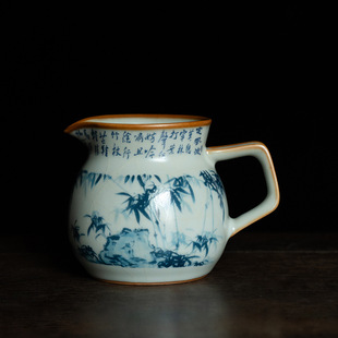 Ru Kiln Qingshan Bamboo Shadow Rong Feng Gong Dao Cup Tea Vessel Ru Porcelain Opening Film Tea Vessel Accessories Vintage Tea Vessel