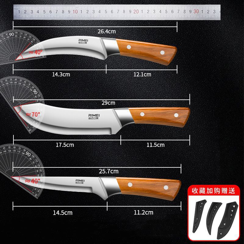 Cuchillo de corte de hueso de cocina Jinda Rimei cuchillo de corte comercial de carne de ganado cuchillo de corte de cerdo de corte de acero de alto carbono