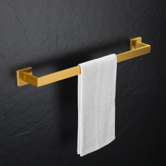 Cross-border bathroom stainless steel bathroom accessories set towel rack tissue holder towel ring coat hook bathroom five-piece set