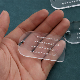 Cutting distance measuring ruler portable ruler acrylic transparent leather cutting ruler handmade DIY leather keychain 471