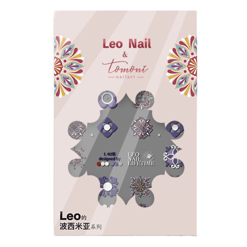 Japonés tomoni conjunto-nombre L02 alivio tridimensional suave color etiqueta engomada del clavo adhesivo de uñas Bohemia