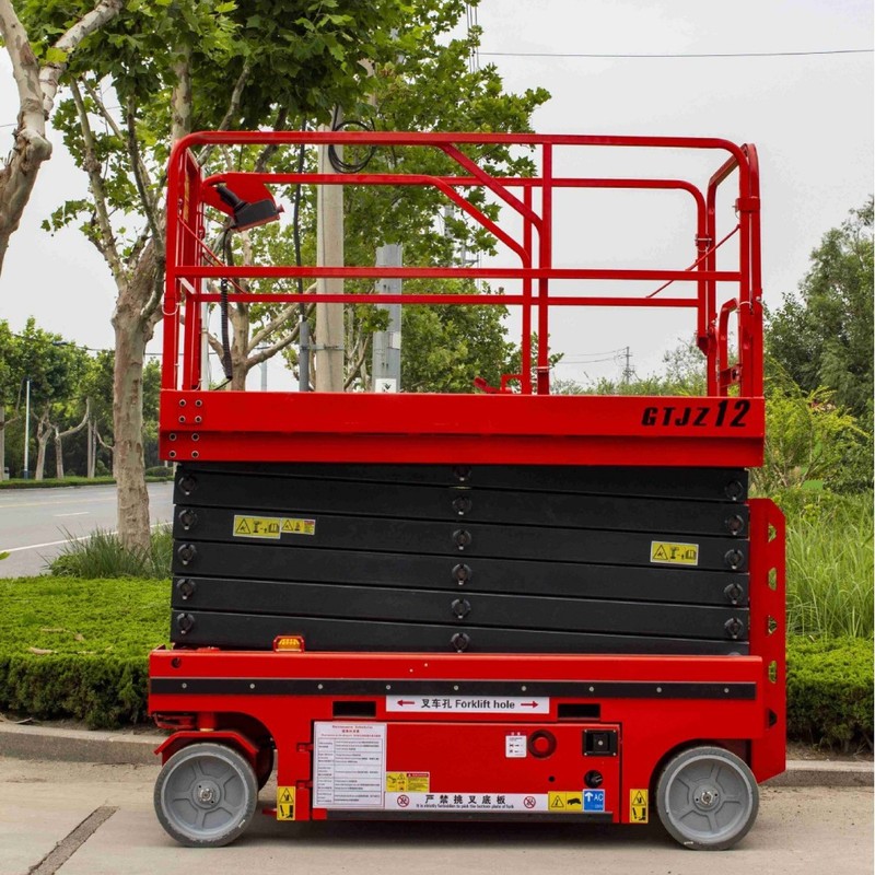 电动全自行走液压剪叉式升降机小型剪叉高空作业登高车 升降平台|undefined