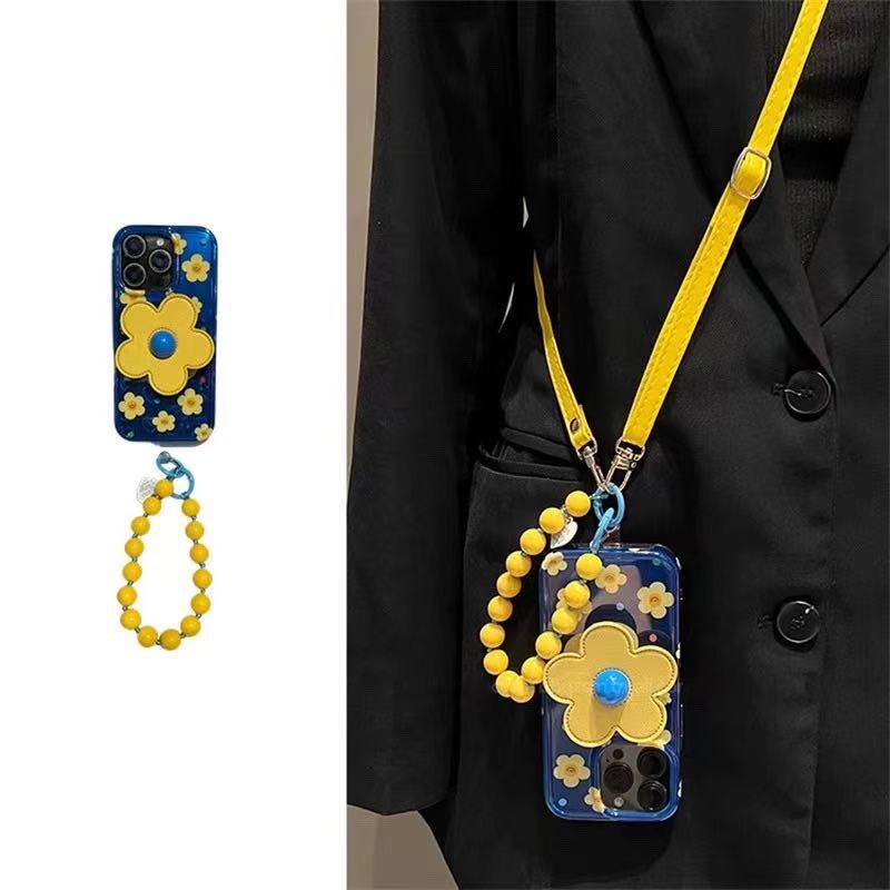 Pequeña niña fresca flor amarilla para Apple 16ProMax funda para teléfono 15Pro Pareja 14/13 Nuevo 15PM