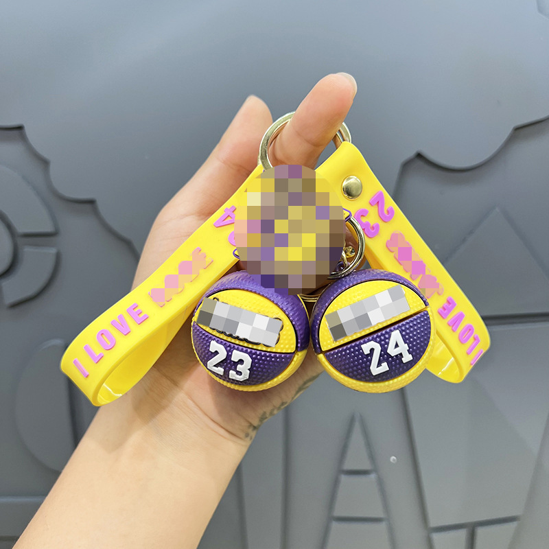 Simulation Basketball Mini Keychain Pendant Creative Souvenir Basketball Game Prize Pendant Boys Gift Model