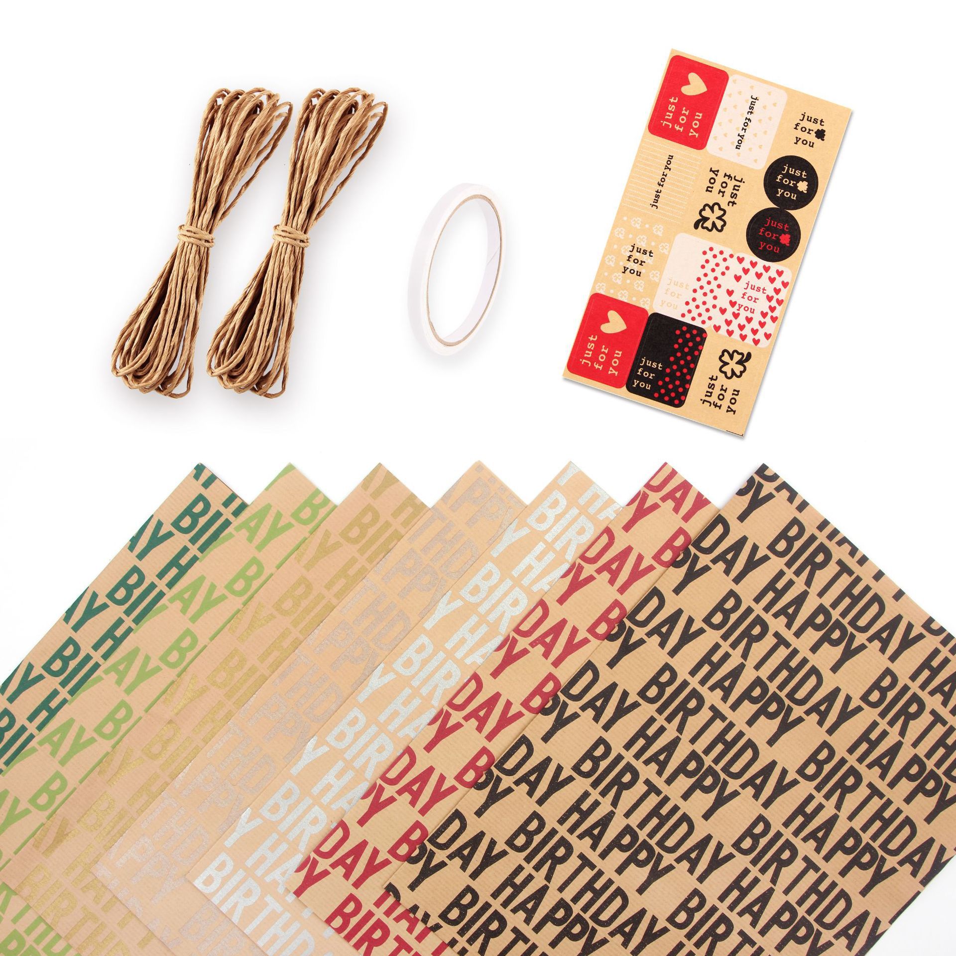 Papel de Regalo, Papel Kraft, Día de San Valentín, Regalo de Cumpleaños, Caja de Regalo de Alta Gama, Tamaño Extra Grande, Venta Caliente Transfronteriza