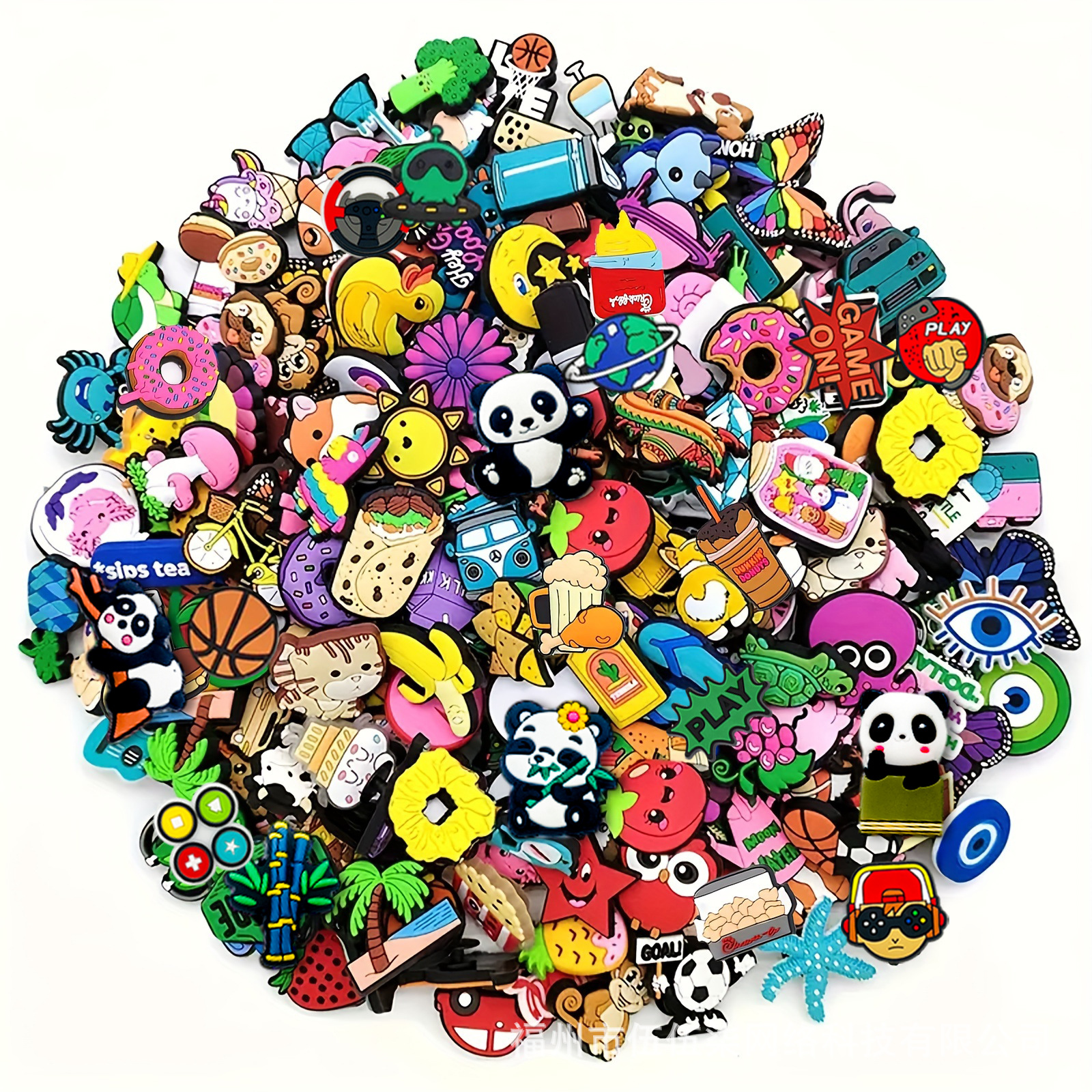 Zapatos aleatorios de venta caliente transfronterizos, accesorios para zapatos con agujeros de flores, accesorios para zapatos diy, materiales y accesorios para zapatos, decoración de superficies de zapatos de goma suave de pvc