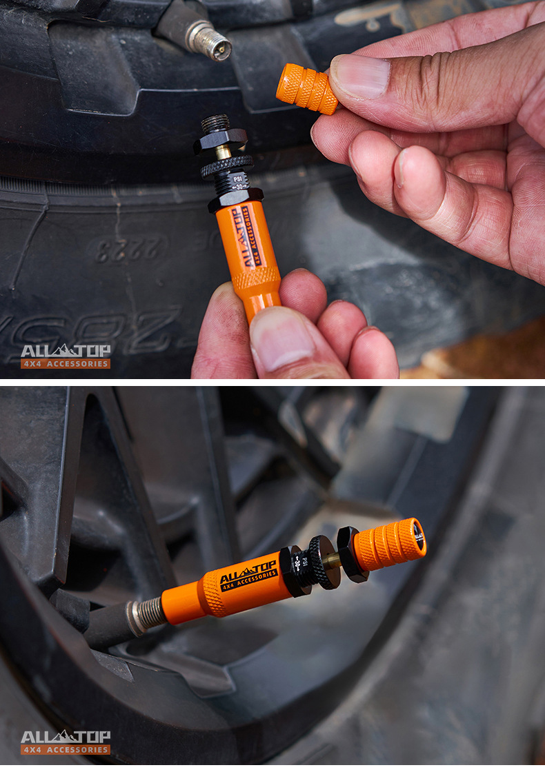 Alltop Auto Tire Deflation Tool Desert Off-Road Automatic Pressure Relief Quick Deflation Valve Tool