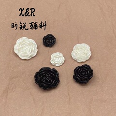 新商品のバラの花のプラスチックの真珠の暗い目のボタンの小さい香りの風のチャイナドレスの漢服のセーターのニットのコートの装飾のボタン