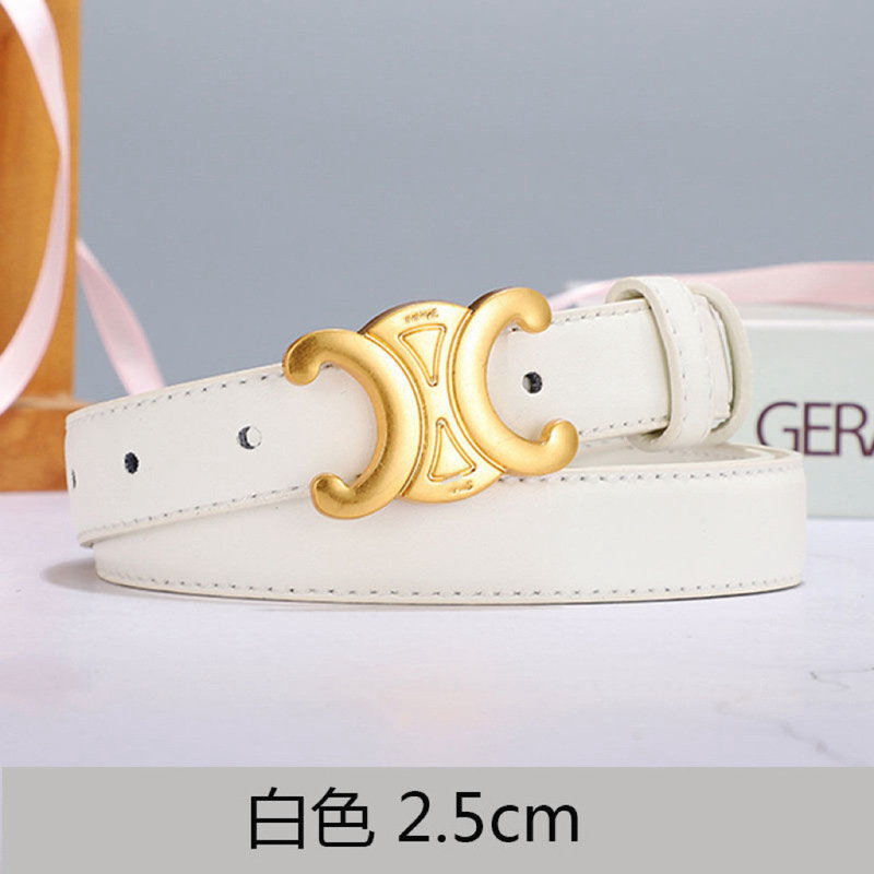 厂家直销女士牛皮皮带双C凯旋门腰带简约百搭平滑口ins高级感潮流|undefined