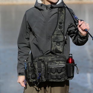 Travel Master Multifunctional Luya Chest Bag Large Waist Bag Tactical Crossbody Fishing Bag Pole Bag Outdoor Backpack