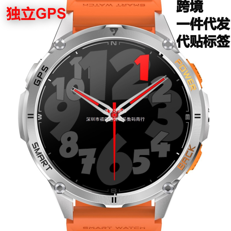 K67A  Smart watch 智能手表1.43AMOLED GPS+4GB本地储存外贸款现|undefined