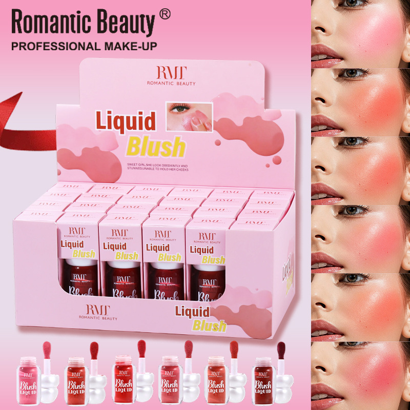 El blush líquido transfronterizo es un blush polivalente, un blush mate, un blush de color natural duradero.