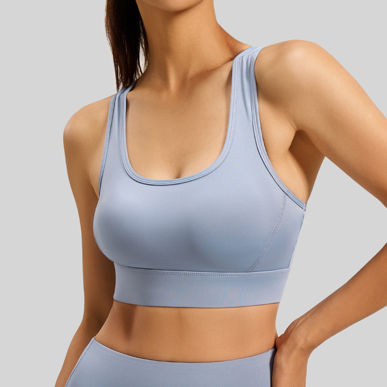Juyitang Women Adjustable Hook-and-Eye Backless Running Fitness Yoga High-Intensity Sports Bra_voghion.com