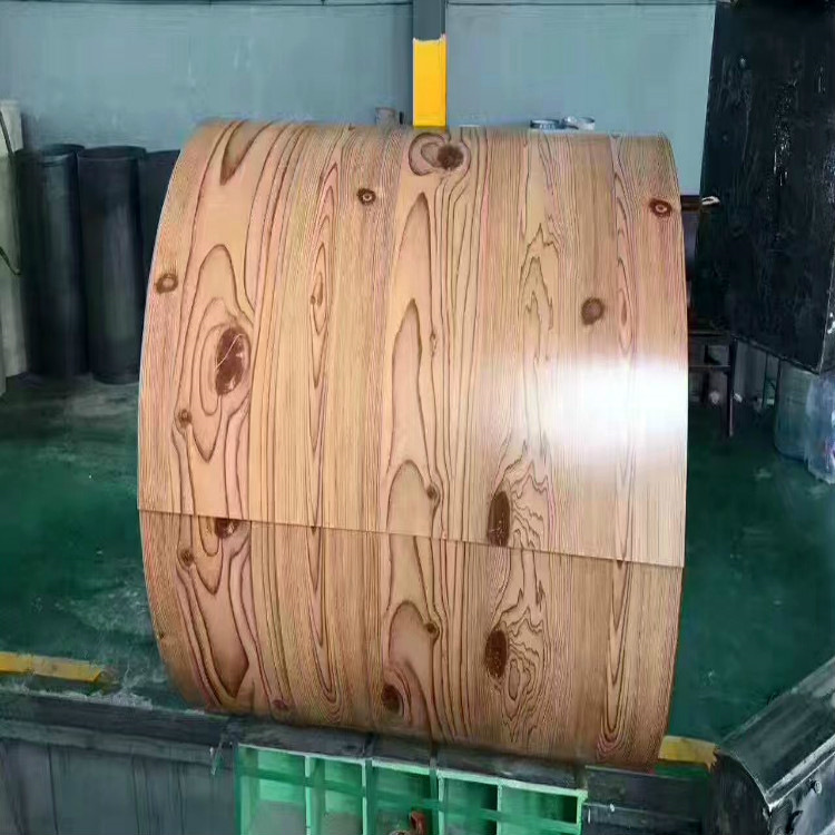 木纹铝卷山东彩涂方通0.3建筑装饰用砖形铝板文化石鹅卵石印花板