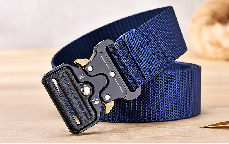 Sınır Ötesi Özel Cobra Taktik Kemeri Outdoor İş Kıyafeti Asker Eğitimi Toka Tuval Yapay Nylon Kayış Erkek Örgülü Pantolon Kayışı