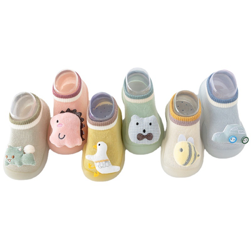 Nuevo bebé niño zapatos de fondo suave antideslizante lindo bebé piso zapatos calcetines primavera y otoño interior fresco niños calcetines Zapatos