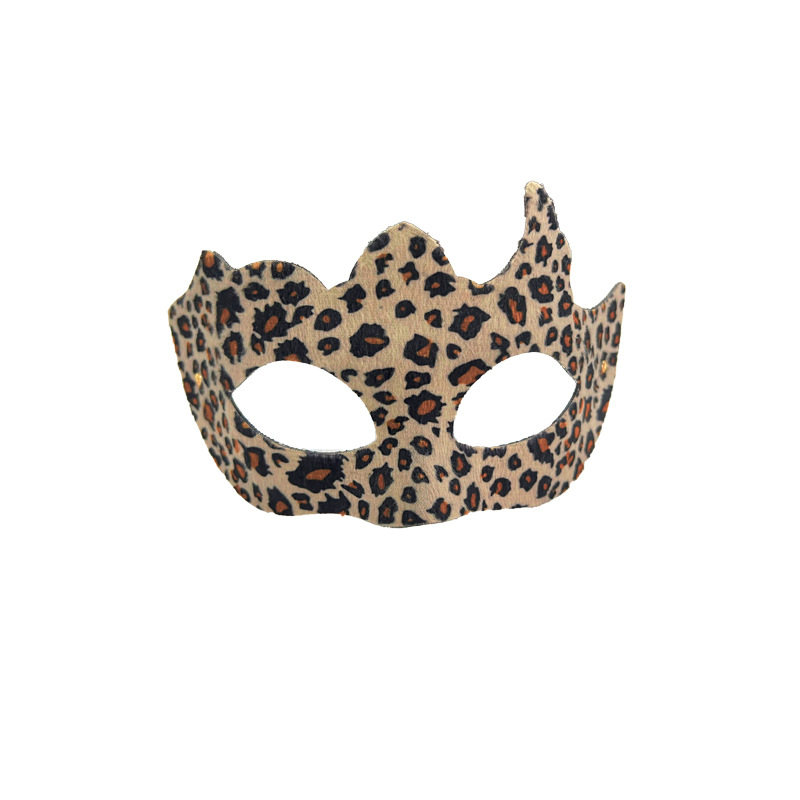 Carnaval máscara de leopardo mitad cara bar femenina máscara de baile de máscaras accesorios en vivo nicho máscara de leopardo avanzada
