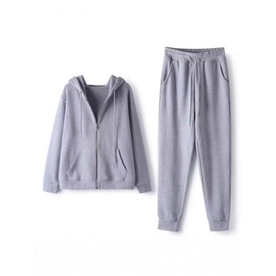 Sweatshirt Casual Sports suit Men's and Women's 2024 Spring and Autumn New Hong Kong Style Loose Slim-fit Two-piece suit Student Couple