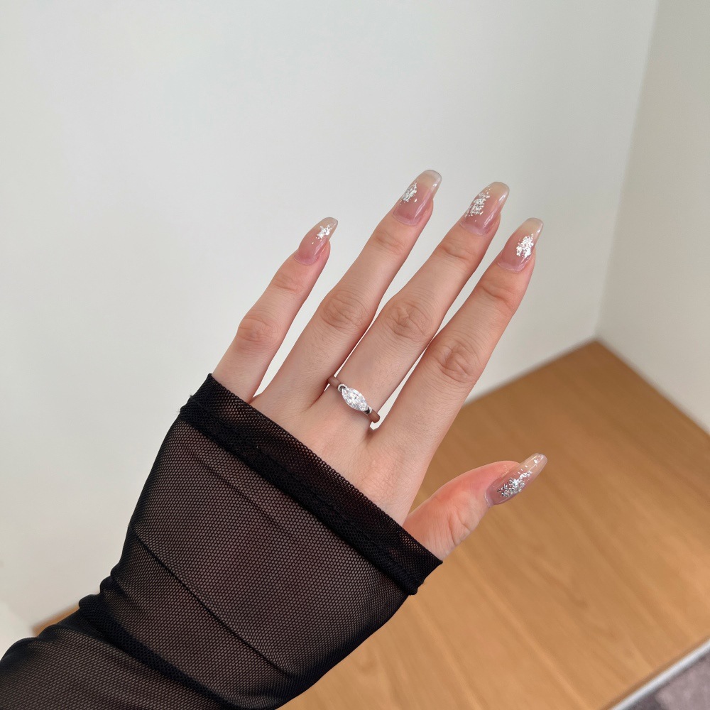 2g Weight Zircon Inlay Material Rings Classification 5, 9 Ring Size Holiday, Daily Occasion 925 Sterling Silver Material Geometric Pattern 2025 Spring and Summer Season Women's Gender Elegant, Simple Style Style 925 Sterling Silver Zircon Geometric Rings 925 Sterling Silver Rings 11