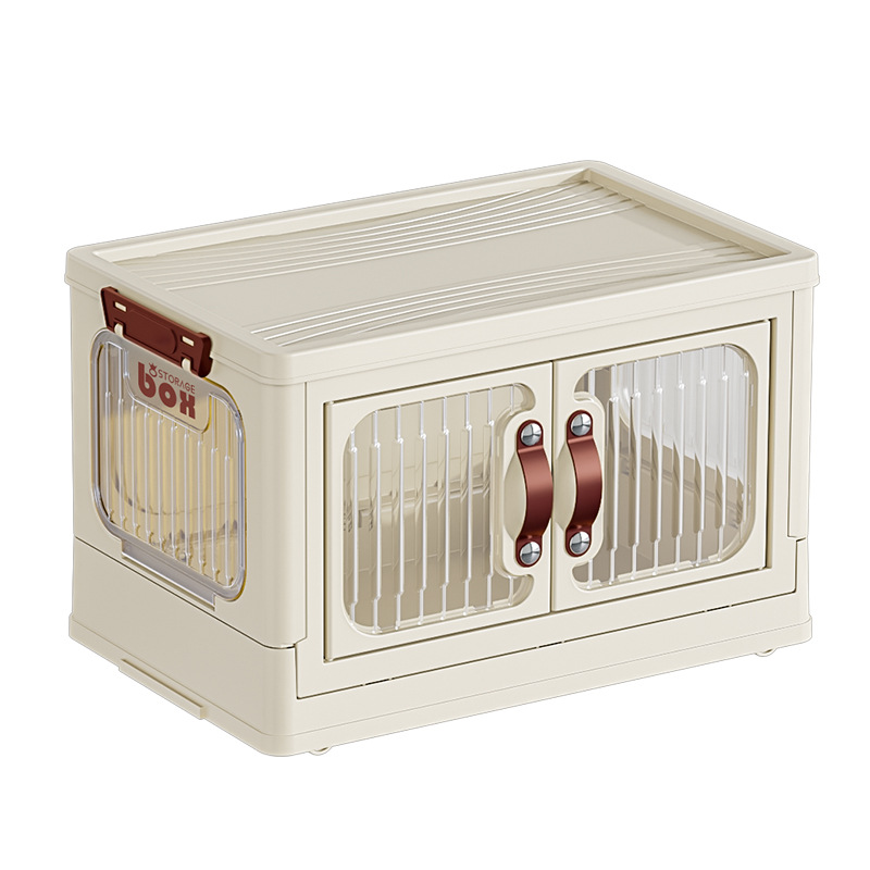 Gabinete de almacenamiento plegable sin instalación Armario de almacenamiento de ropa y refrigerios sin instalación Gabinete de almacenamiento de múltiples capas de plástico Dormitorio Sala de estar