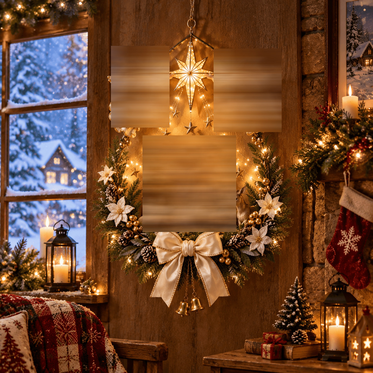 Decoración de Pared Luminosa del Nacimiento de Acrílico para Navidad