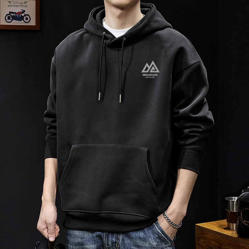 Chaqueta encapuchada masculina primavera y otoño marca de moda americana chaqueta de peso retrogrado chaqueta de pareja casual suelta camisa con sombrero de manga larga