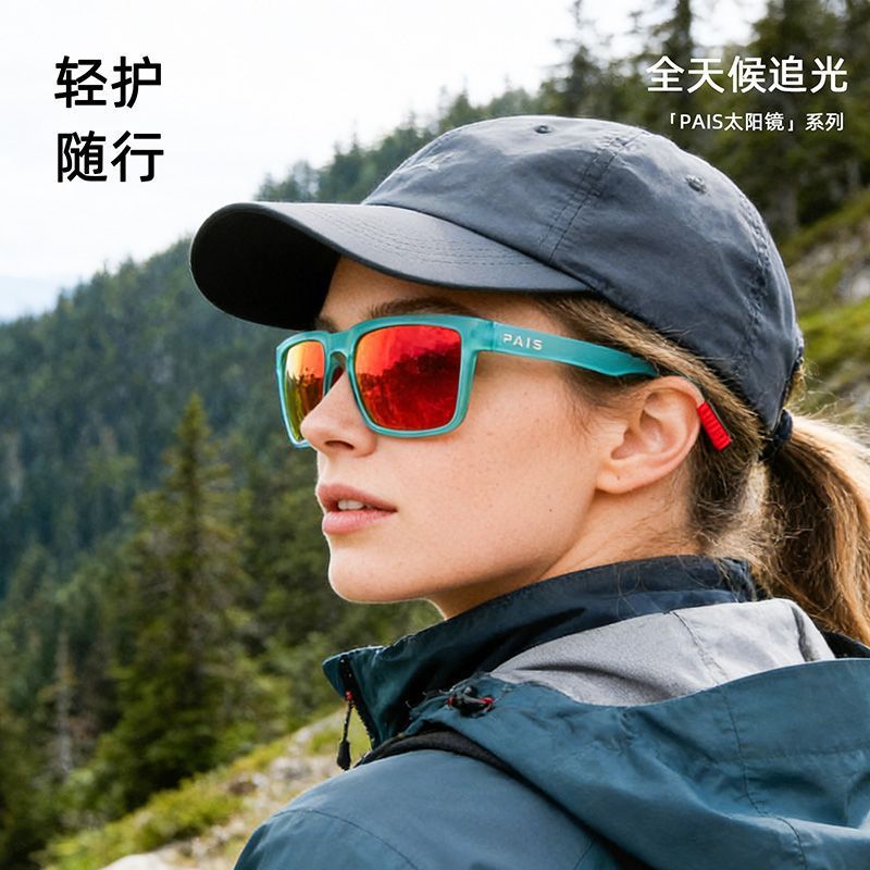 帕艾思TR90偏光运动眼镜骑行跑步太阳镜防风沙全框架驾驶钓鱼眼镜