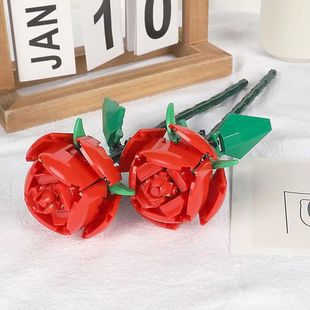 Bouquet rose eternal flower puzzle building blocks toy confession proposal Valentine's Day gift 520 birthday gift