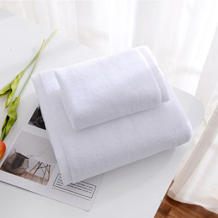 Hotel Plain Woven Thickeneded Five-Star Quality White Cotton Bath Towel Soft and Comfortable Hotel Soft Bath Towel Set