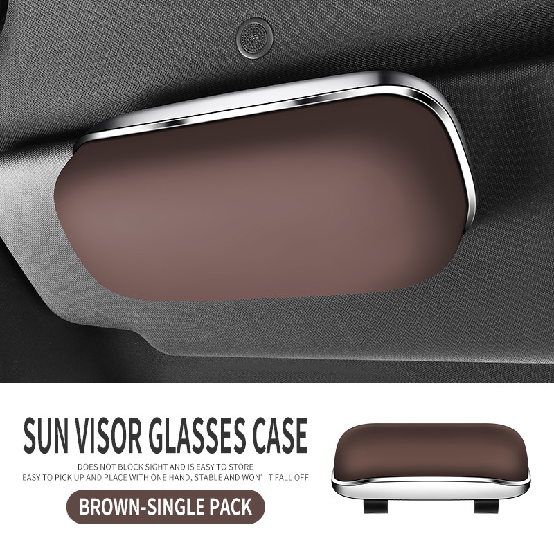 Universal – Car Glasses Clip/Bill Clip Sun Visor Universal - brown