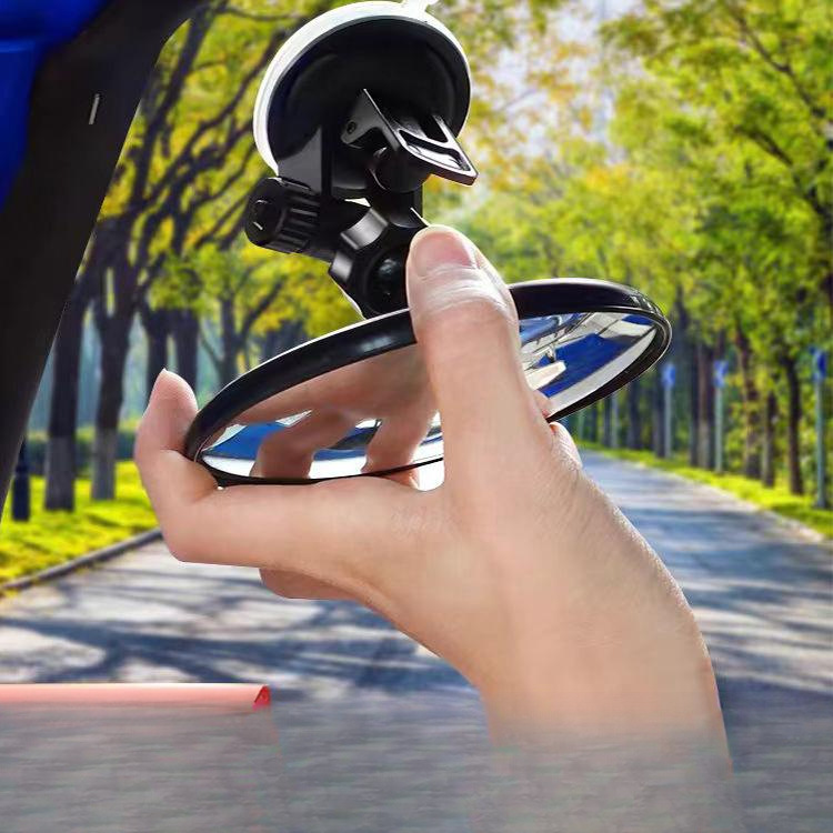 Car interior rearview mirror, three-wheel and four-wheel reversing mirror, suction cup-type rearview mirror, enclosed three-wheel and four-wheel interior rearview mirror