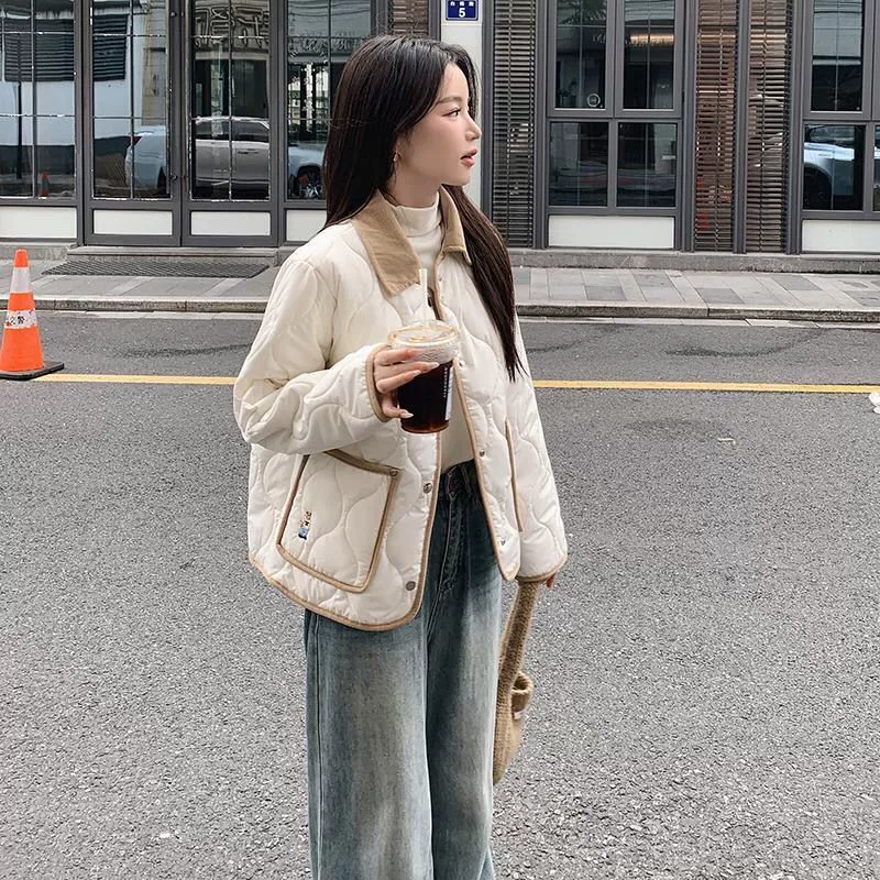 Тонкий блудный медведь хлопчатобумажная одежда женский бутик новый короткий зимний