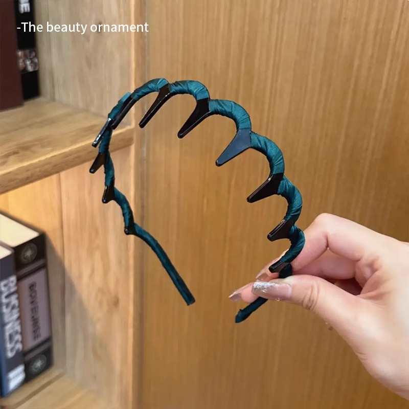 Diámetro flash Louis princesa de París, banda de cabello para la mujer no estrangulada, banda de cabello para lavar la cara, cabeza de cabeza alta con dientes antideslizantes, toque de cabello para el cabello