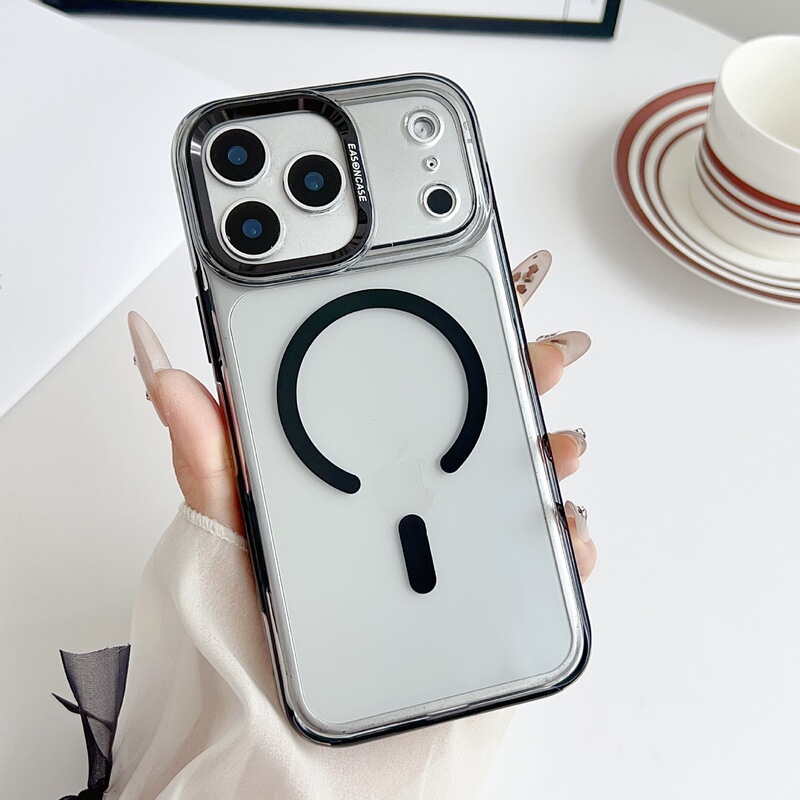适用iPhone17promax手机壳多巴胺透色磁吸苹果16金属大孔保护套15|undefined