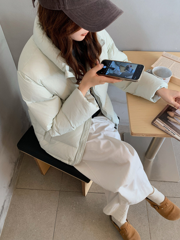 新国标90%2025年羽绒服女冬季加厚韩版小个子宽松面包服宽松型|undefined