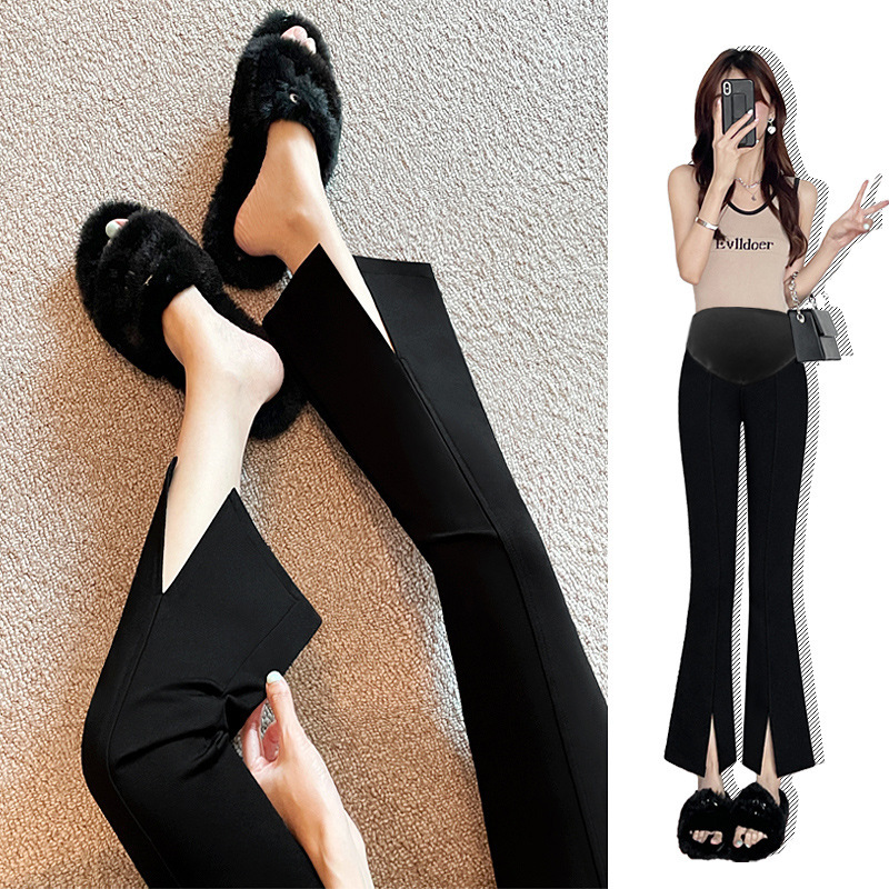 Pregnant Women's Pants Suit Pants Summer Outer Wear Suit Pants Micro-flared Pants Casual Wide Leg Slimming Split Pants Pregnant Women's Pants