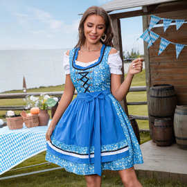 亚马逊慕尼黑啤酒节女仆服务员COS礼服批发系带啤酒节礼服