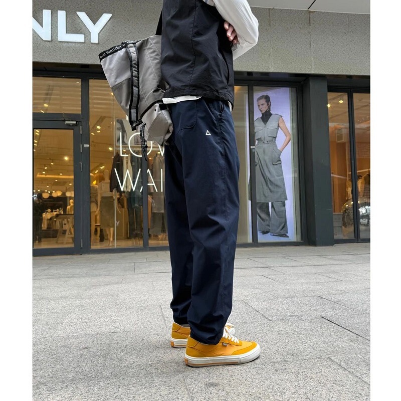 25 New Functional Small Triangle White Label Loose Tapered Casual Pants American Workwear Pants Men's Casual Pants