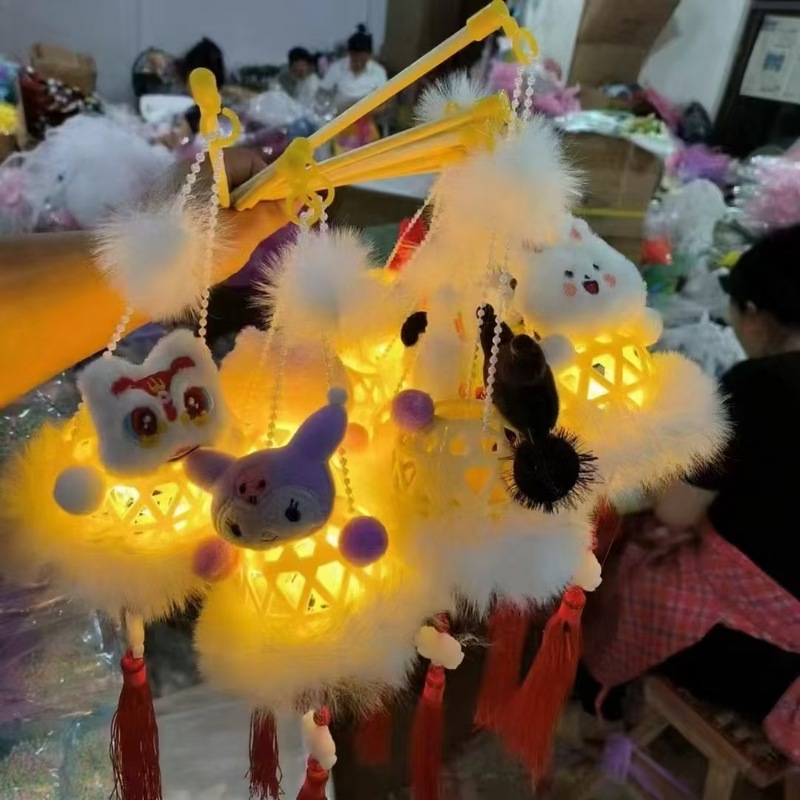 中秋节礼物DIY手工竹编灯笼夜市摆地摊发光玩具爆款古风带灯景区|undefined