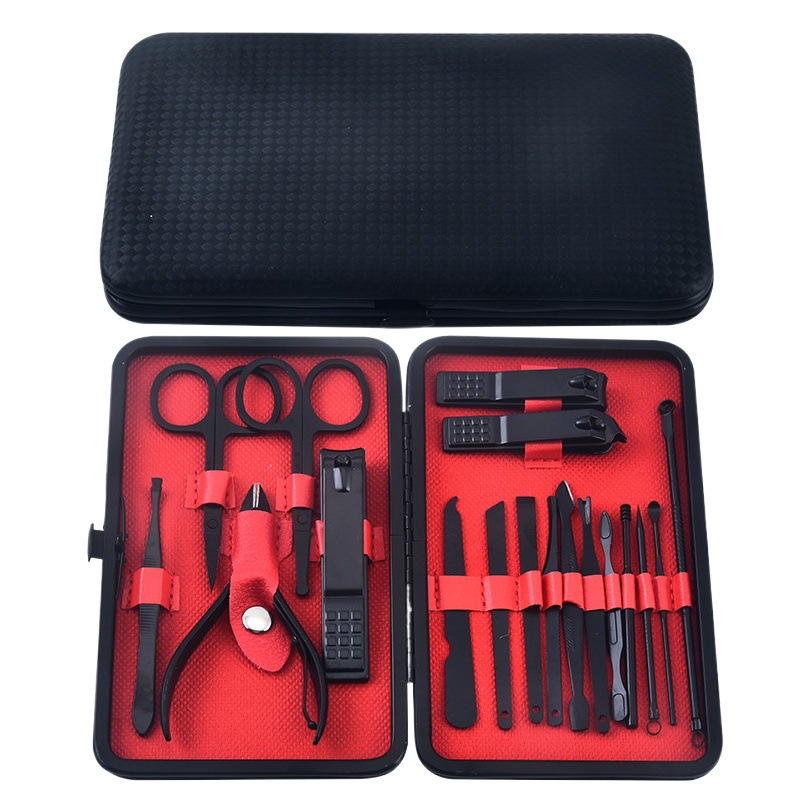 Wholesale Beauty Tools Beauty Set Stainless Steel Nail Clipper Nail Clipper suit Black Nail Clipper 24 Pieces suit