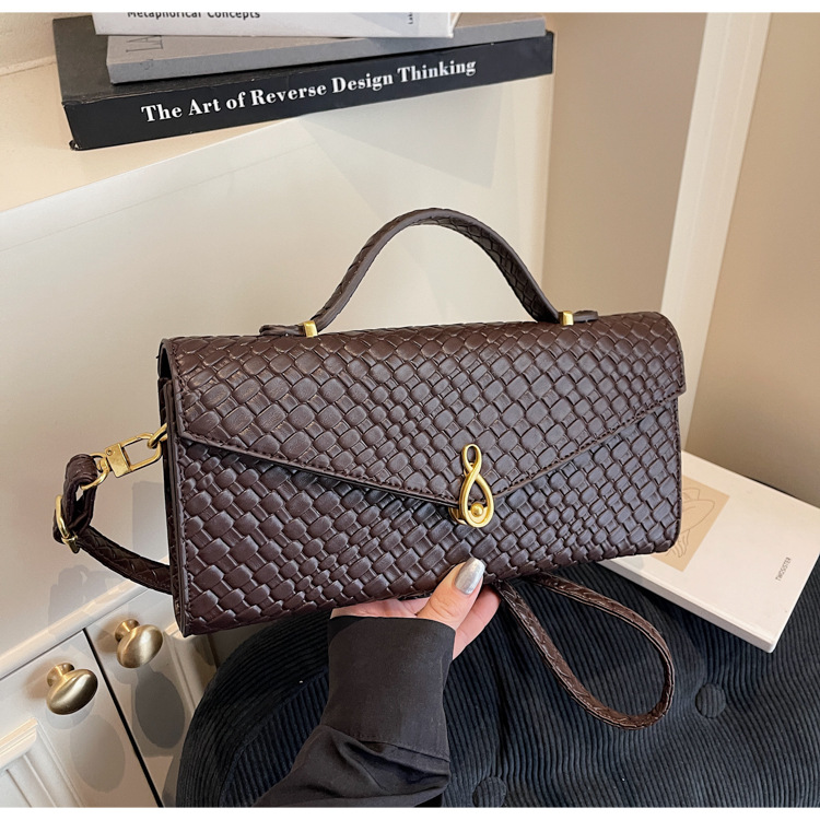 Nicho trenzado bolso de patrón de mujer 2026 bolso de moda retro lujoso exterior bolso de hombro sobre image 9