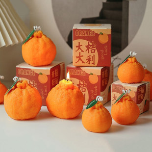 Creative Aromatherapy Candle Large Ugly Orange Aromatherapy Desktop Decorations Big Orange Dali New Year Wedding