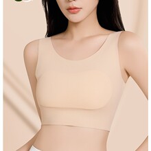 隐形无痕粉底液束胸内衣白T内搭大胸显小防凸透气薄款裸感背心女