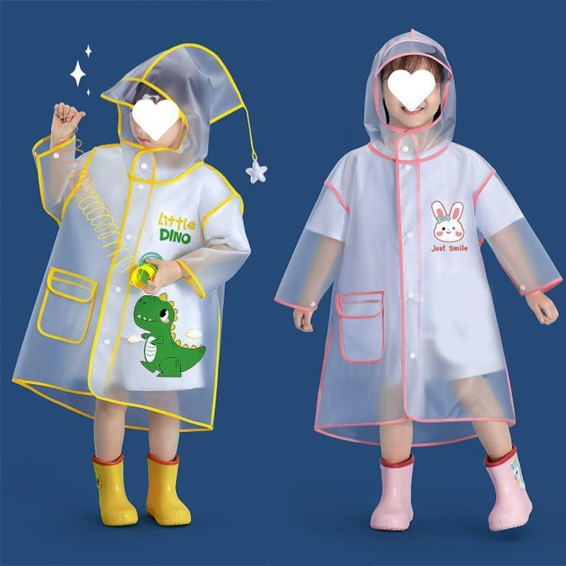 Cute Poncho Waterproof Raincoat Repeat Customers Children's Raincoat Large and Small Children Kindergarten Baby Raincoat Poncho Brim Rain