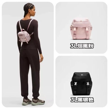 Lululemon Backpack Women's Small Travel Bag Lulu Same Style 3Lmini Dual-Purpose Casual College Student Bag