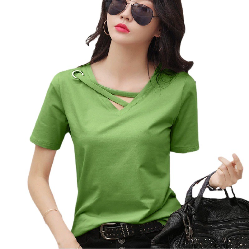 2024 Летняя женская одежда с короткими рукавами новый корейский дизайн