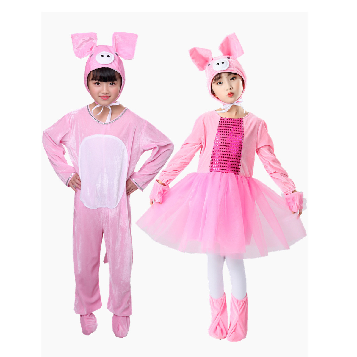 六一儿童小猪演出服装快乐小猪舞蹈表演服幼儿小猪裙子表演服