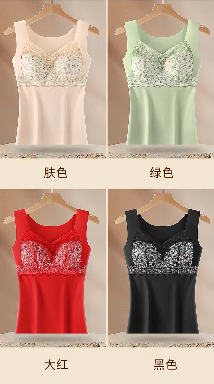De la ropa interior térmica de terciopelo para las mujeres de lana forrada chaleco engrosado bottoming camiseta para las mujeres camisa de fondo sin fisuras para el otoño y el invierno