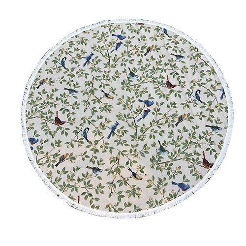 American Retro Oil Painting Style Tablecloth Cotton Linen Embroidered Tablecloth Thick Pastoral Style Floral Coffee Tablecloth Wholesale